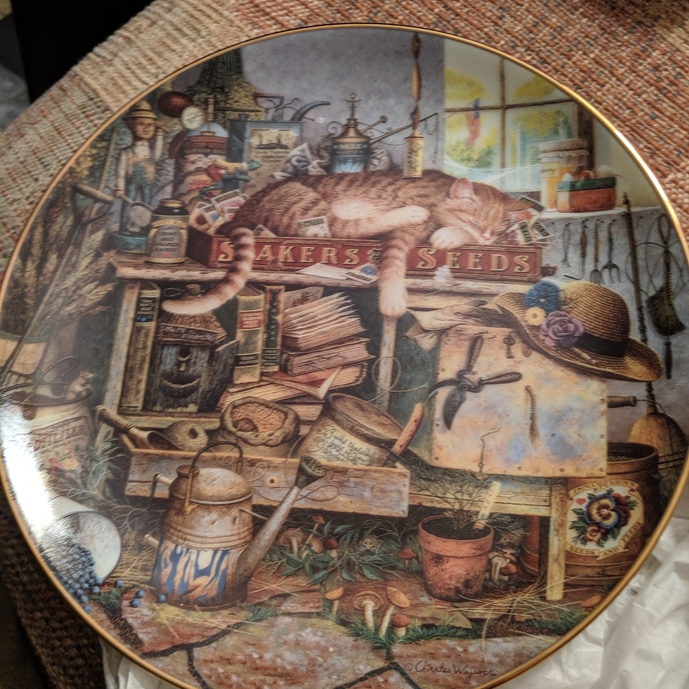 Vintage bradford exchange cat plate